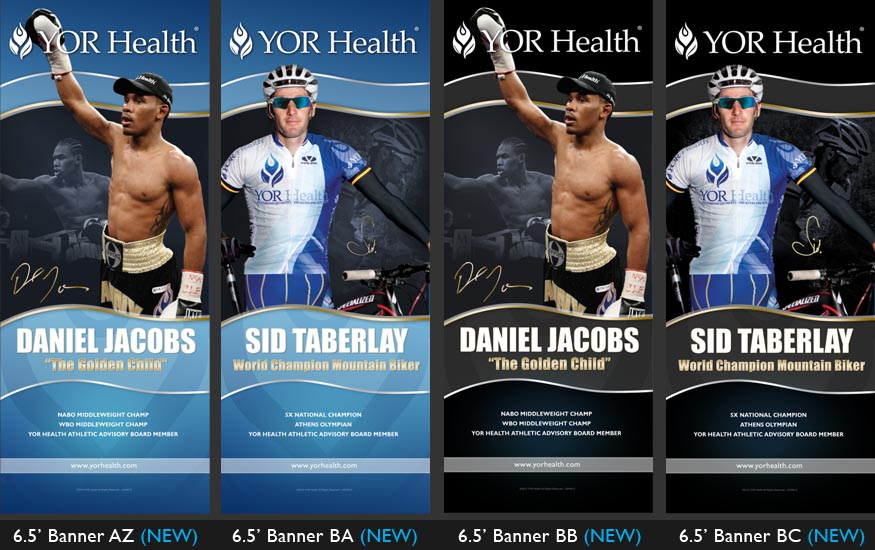 YOR Health 6.5 foot banners selection3