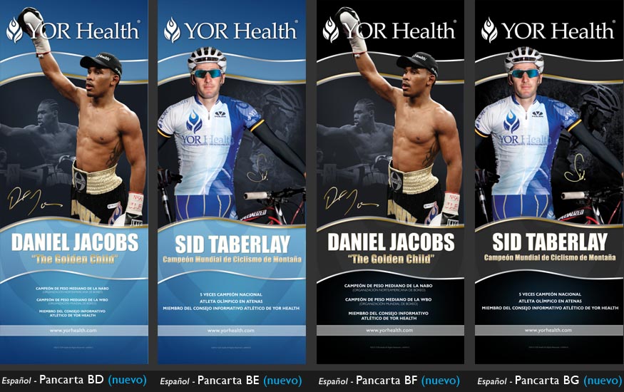 YOR Health 6.5 foot banners selection3