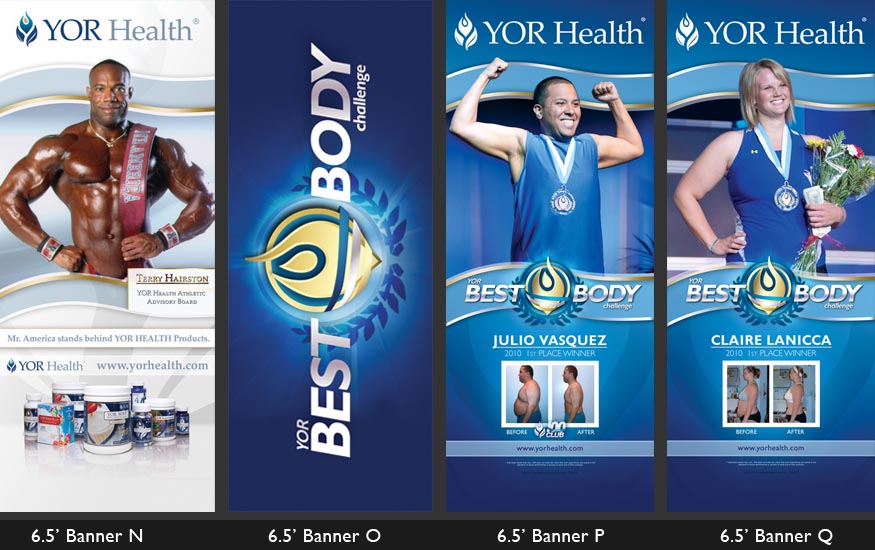 YOR Health 6.5 foot banners selection4