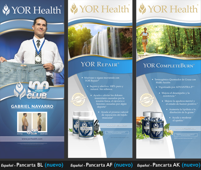YOR Health 6.5 foot banners selection4
